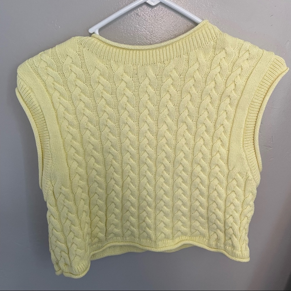 Zara Yellow Cropped Sweater